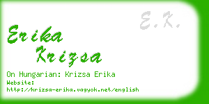 erika krizsa business card